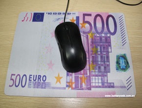  EU 500 EURO EU MONEY PATTERN MOUSE MICE PAD MAT battery